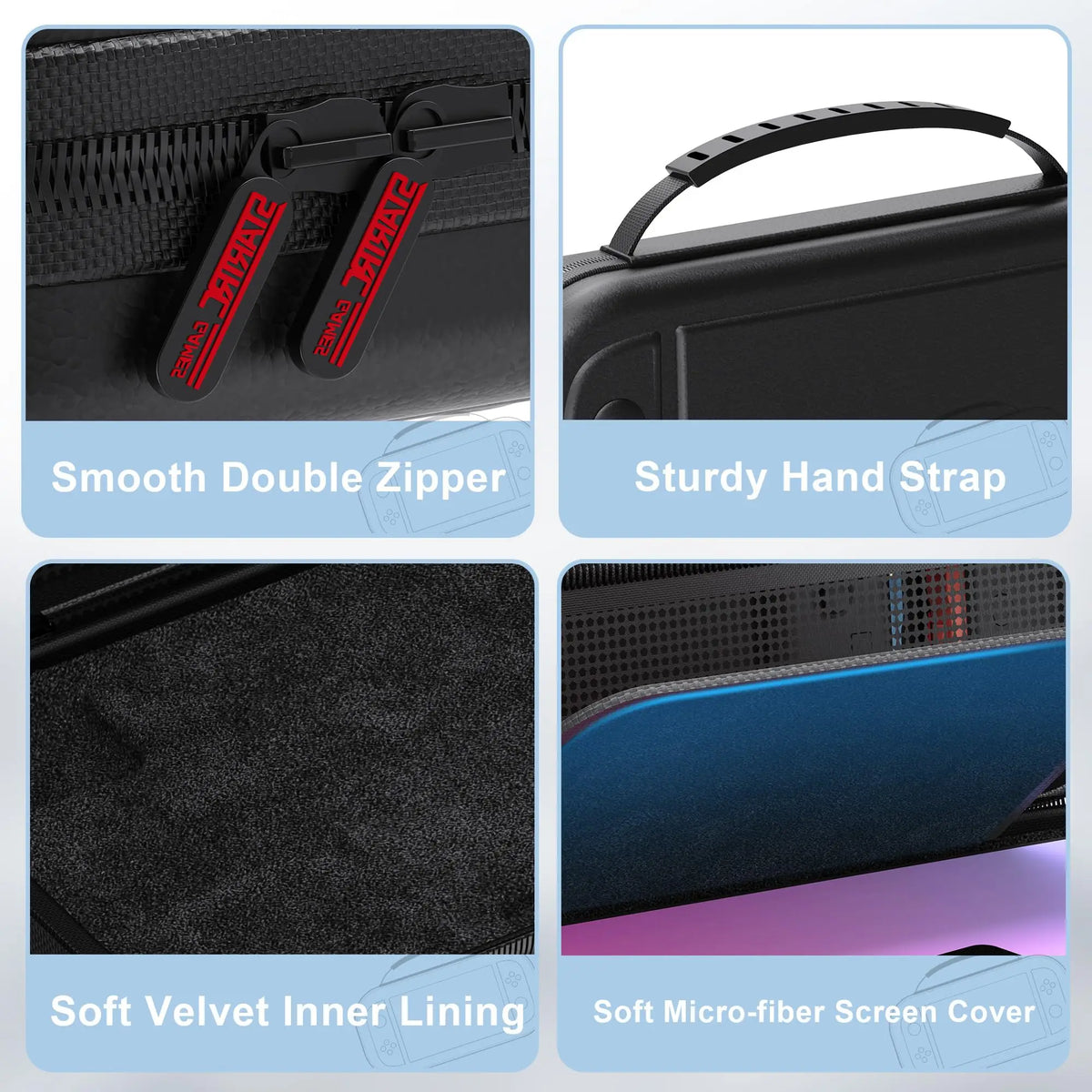 Switch 2 Large Capacity Carrying Case for Switch 2 (2025), Portable PU Hard Travel Case with Pockets for Accessories&Game Cards