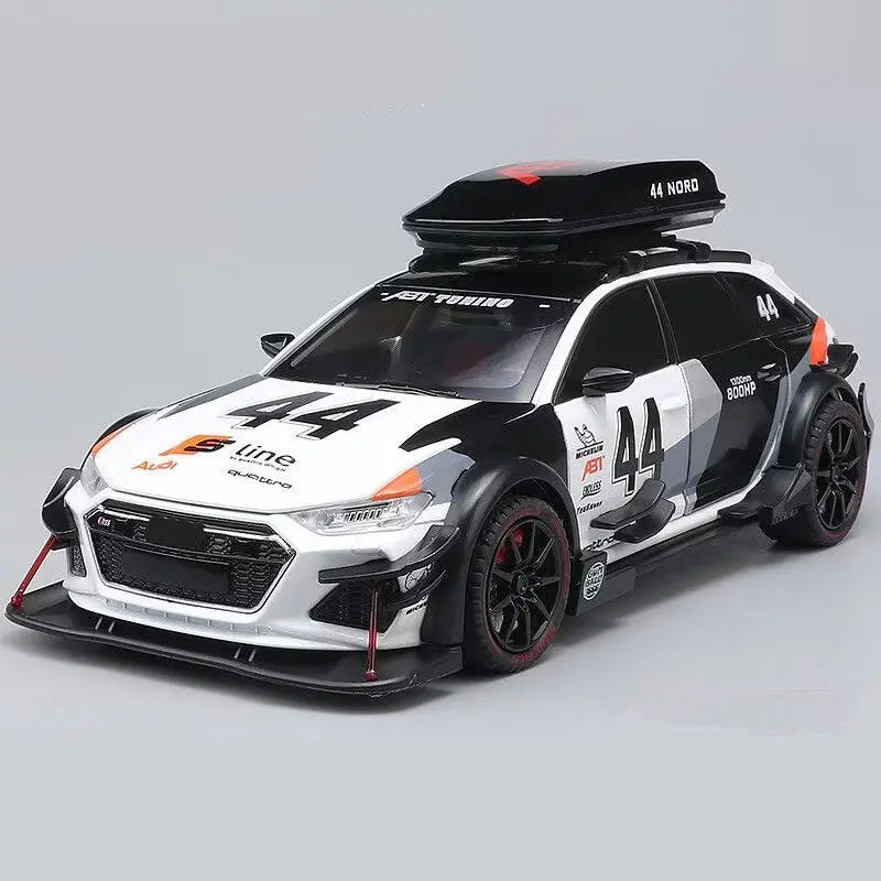 1/24 RS6 Avant Station Wagon Alloy Racing Car Model Diecasts Metal Track Sports Car Vehicles Model Sound and Light Kids Toy Gift