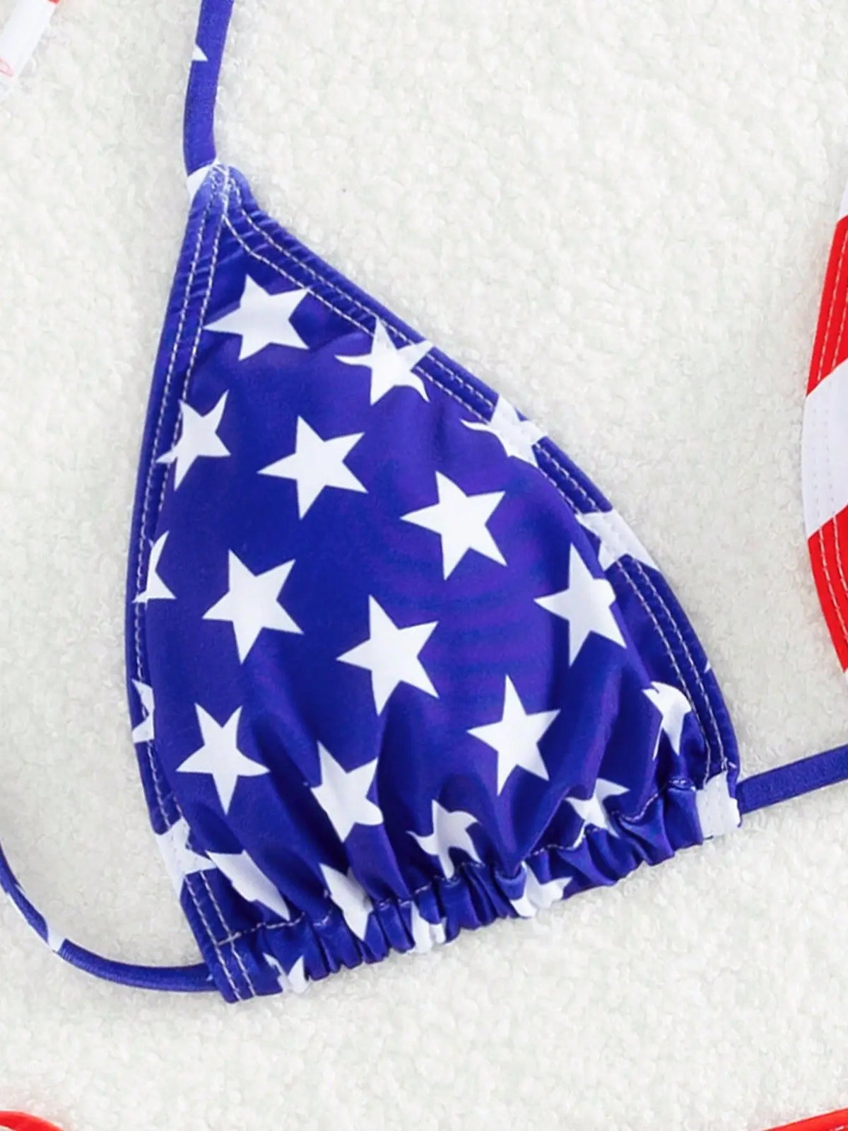American Flag Print Micro Bikini Set Adjustable Patriotic Tie-Front Halter Two-Piece Swimsuit Summer Women Sexy Swimming Clothes