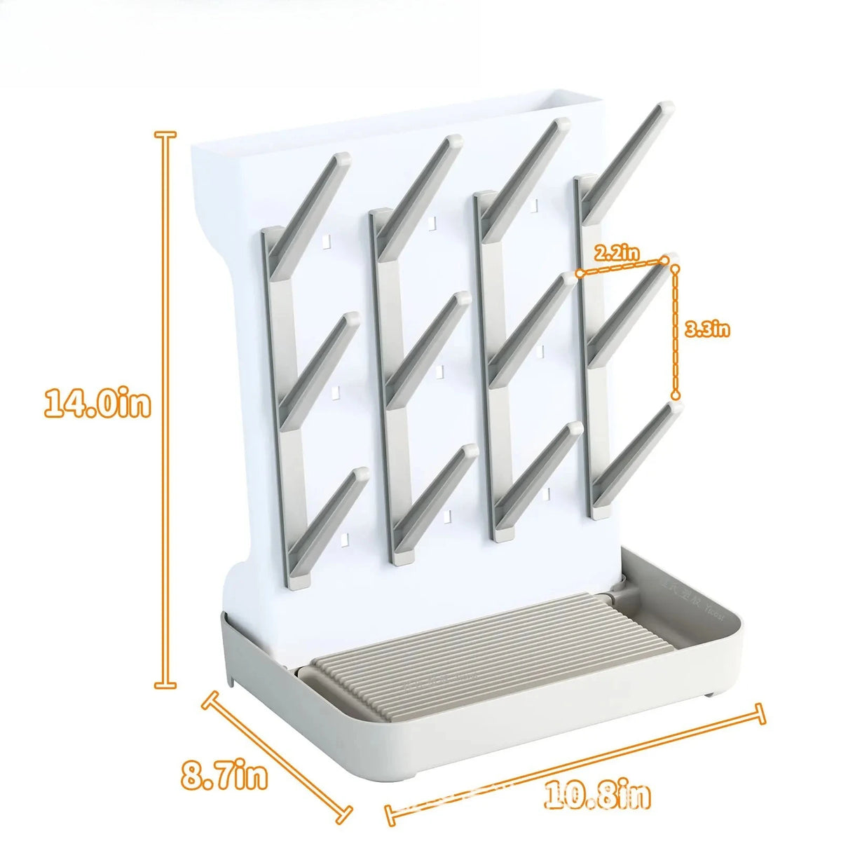 Baby Bottle Drying Rack - Multi-Level Dish Drainer with Brush Holder, Milk Bottle Sterilizer Stand & Storage Organizer