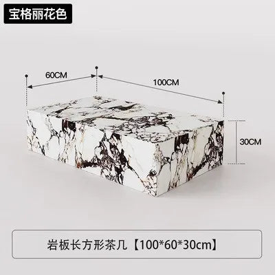 Rectangular Unique Coffee Table Luxury Italian Designer Large Coffee Table Modern Marble Table Basse Salon Living Room Furniture