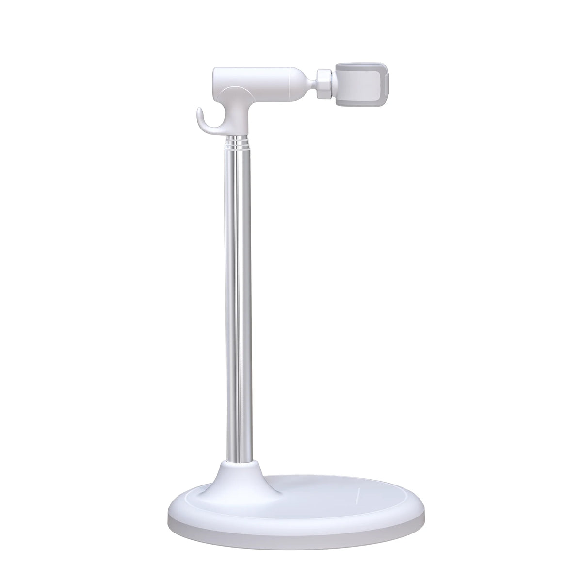 Floor-Standing Hair Dryer Stand for Lazy Person Adjustable Height Non-Slip Base Durable Plastic And Metal Storage for Bathrooms