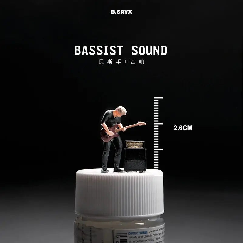 1/64 Scale Figure Band Singer Model Resin Miniature Figures Diorama Minifigures Garage Scenes DIY Craft Toys Collectible