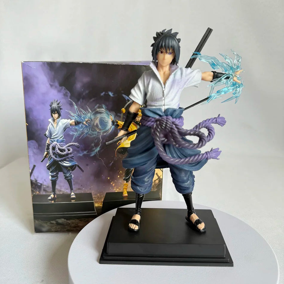22cm Naruto Shippuden Anime Figure AK Uzumaki Naruto Uchiha Sasuke Action Model Pvc Statue Desktop Ornament Collection Toys Gift