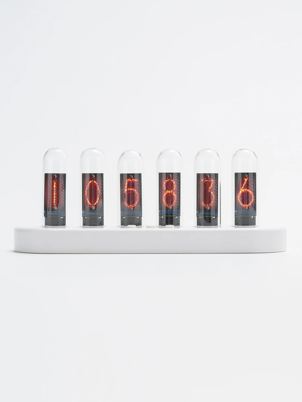 Nixie tube clock Alarm clock with animated running animation, desktop decoration, boyfriend gift.