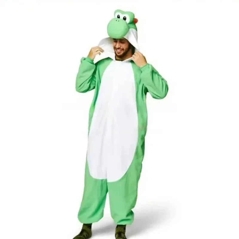 Yoshi Adult Onesie Pajamas Kawaii Cute Cartoon Anime Character Cosplay Sleepwear Jumpsuit Anime Peripheral Loungewear