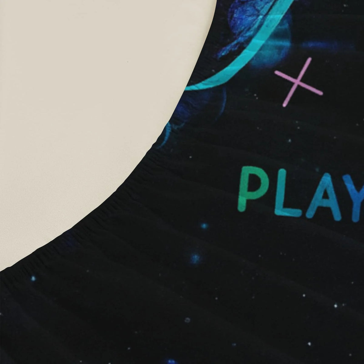 1pc Neon Cosmic Game Controller Print Fitted Sheet Deep Pocket Elastic Mattress Cover Single Double Queen King Bedroom Decor
