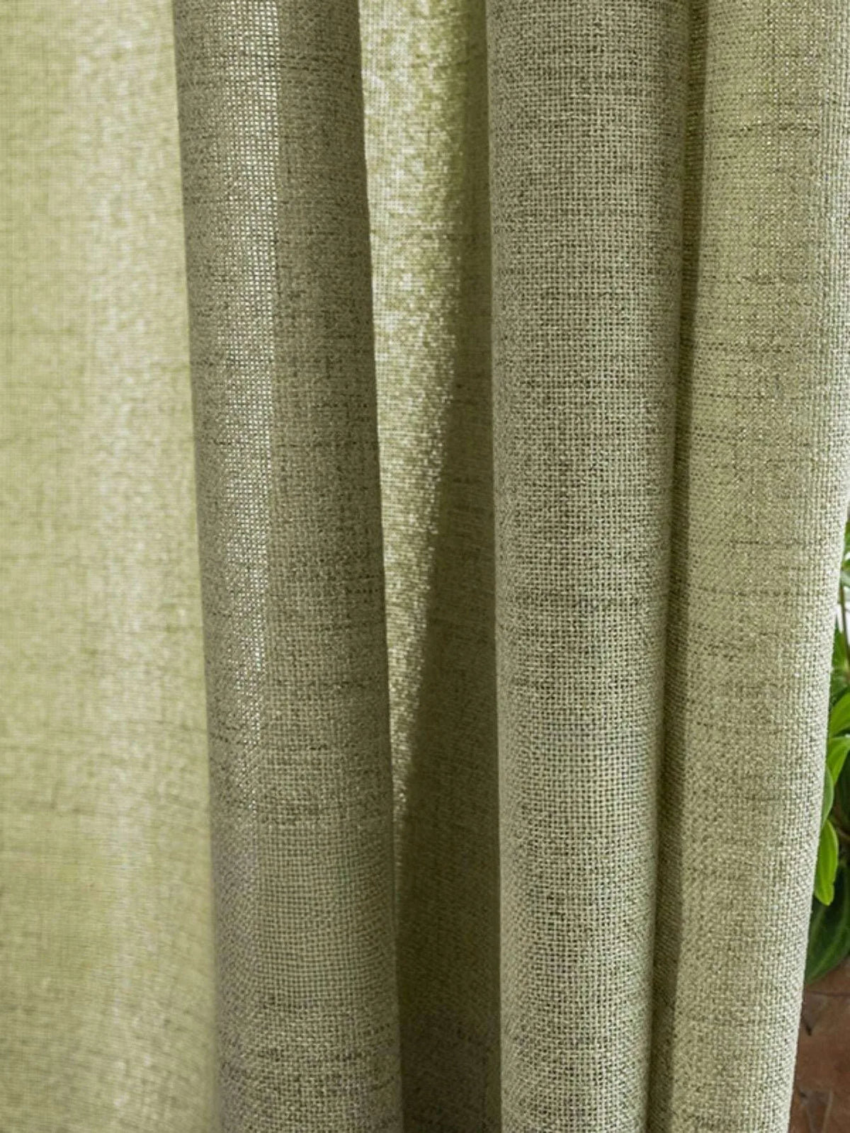 1pc Japanese Minimalist Linen-like Curtain, Blackout & Noise Reduction for Living Room & Bedroom, Sun Protection & Heat Insulati