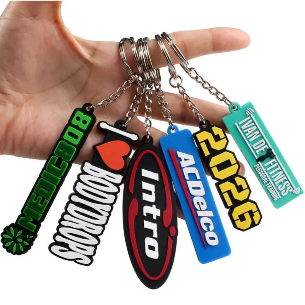 Wholesale Custom PVC Keychains Soft Rubber Silicone 3D Keychain with Design custom military patches Personalized Keychain