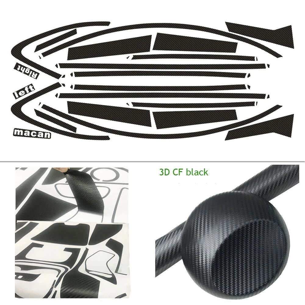 For Porsche Macan 2014-2020 SUV Window Chrome Delete Blackout ABC Pillars Glossy Black Stickers