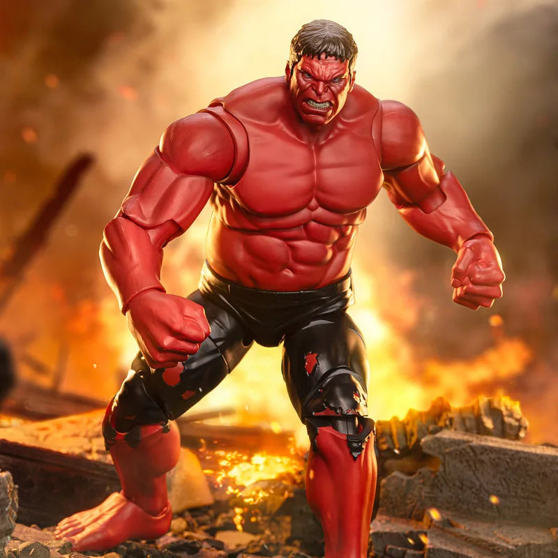 Genuine ZD Toys Red Hulk Action Figure Marvel Legends Bruce Banner Figure Collectible Model Decorate Toy Birthday Gift