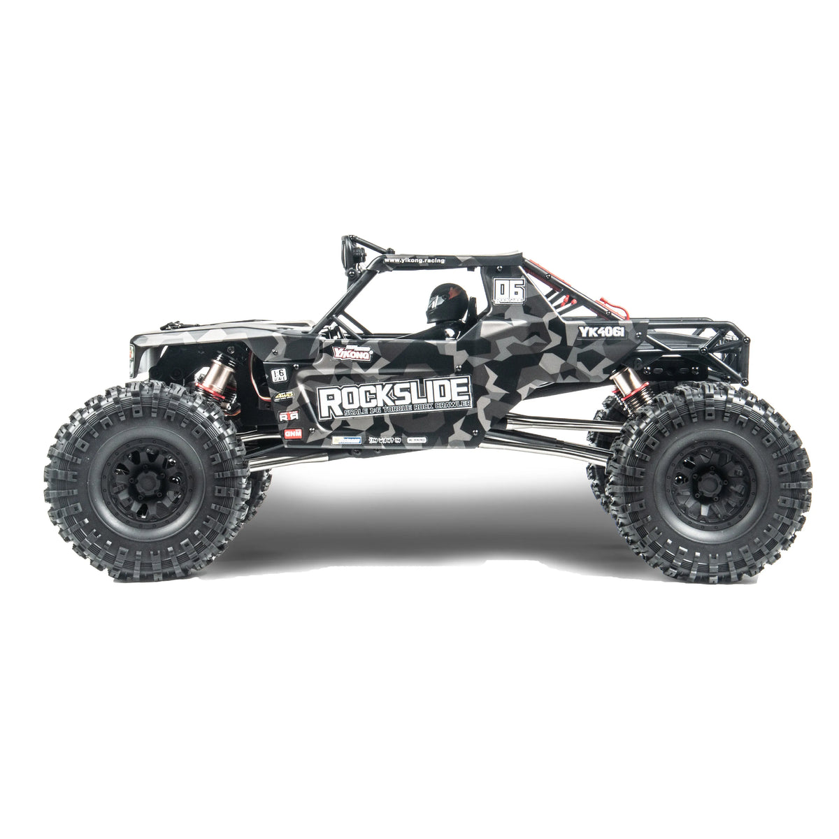 YK4061 1/6 4WD Performance RC Crawler Low Center of Gravity Electric Off‑Road Rock Crawler Remote Control Hobby Car for Adults