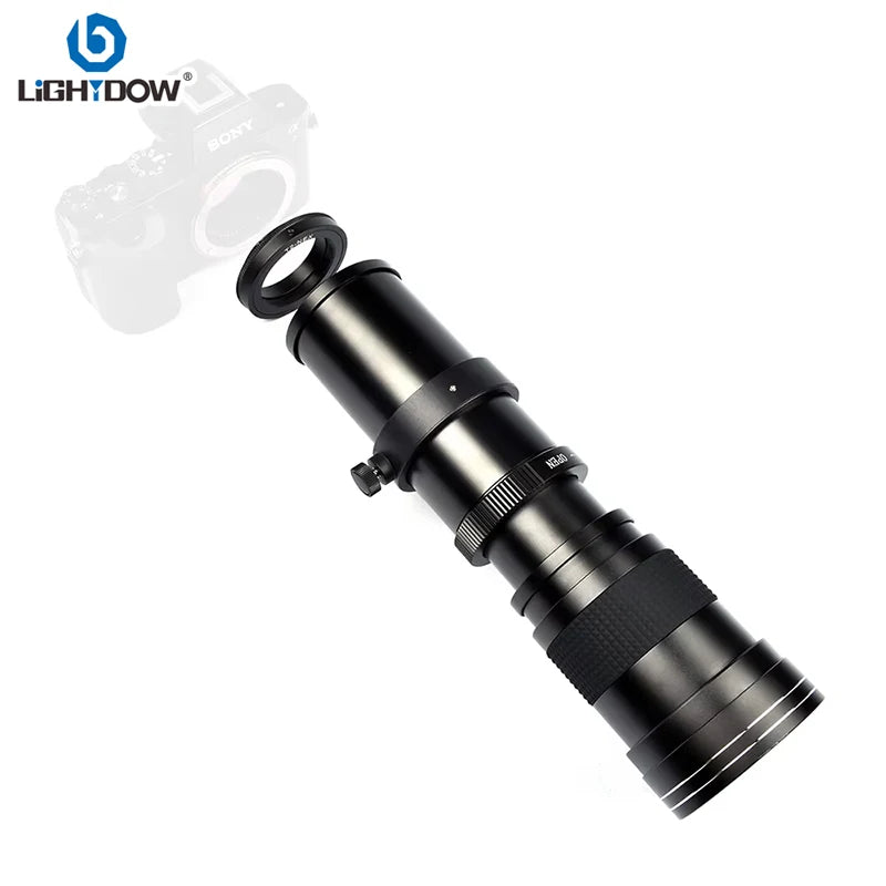 Lightdow 420-800mm f/8.3-16 Manual Telephoto Zoom Lens for Canon RF Canon EF Nikon F Nikon Z Sony A Sony E Mount Camera