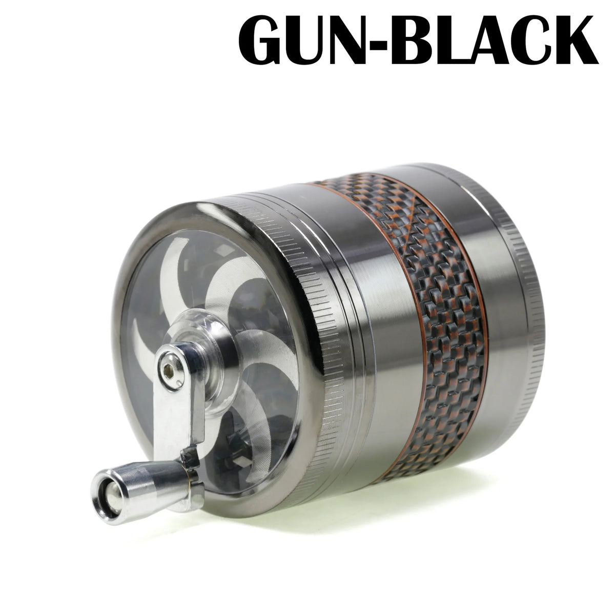 Manual Metal Herb Grinder 5 Layer Zinc Alloy 63mm Kitchen Cutter Crusher Hand Crank Muller
