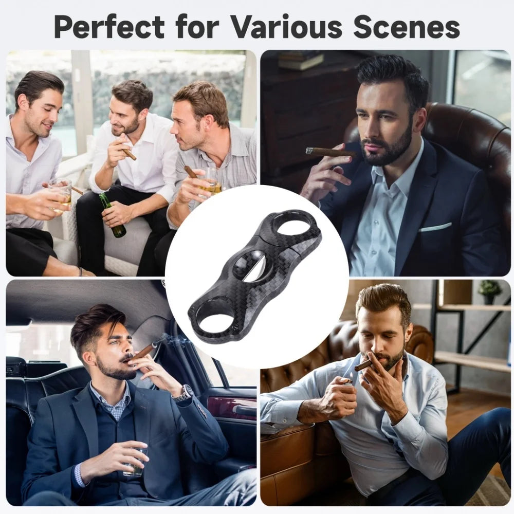 V-Cut Cigar Cutter - Sharp Blade Scissors for Large Ring Cigars, Professional Smoking Accessory Tool