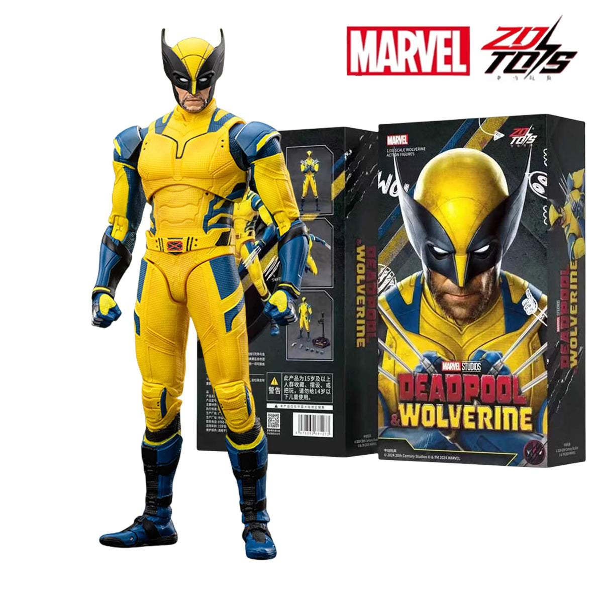 ZD Toys Deadpool & Wolverine Action Figure Deadpool 3 Movie Figure Toy Deadpool & Friend Collection Mode Statue Christmas Toys
