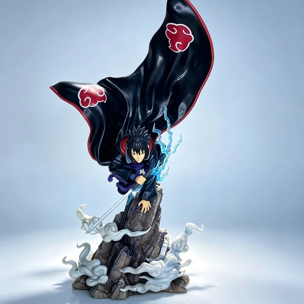 43cm/16.93in Anime Naruto Figure Uchiha Sasuke Action Figures Pvc Statue Desktop Ornamen Collection Model Toys Gifts