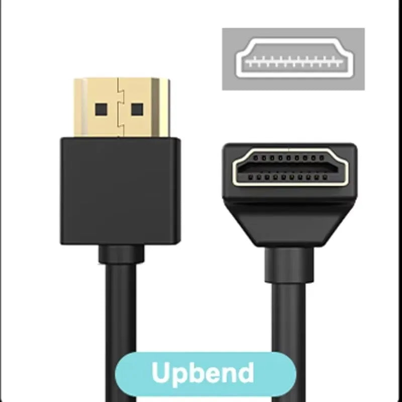 90 Degree HDMI 2.0 Cable - Graphene Enhanced for Space-Saving Installations | 4K, 3D & High Refresh Rate Aux Cable Hdmi Cable