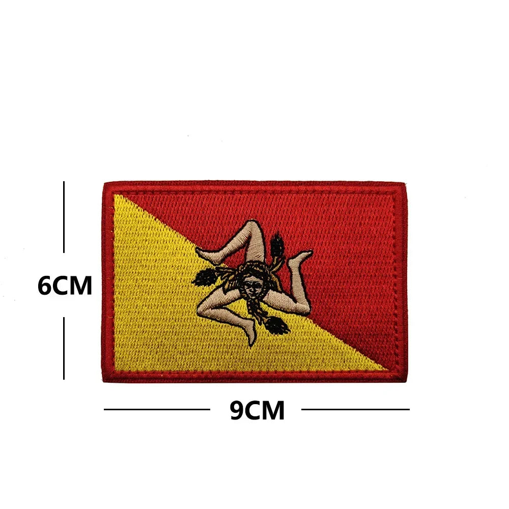 Italy Infrared IR Reflective Patch Italian Italia Sicily Sardinia Sicilia Flag Applique Badge Tactical Armband ITA GIS
