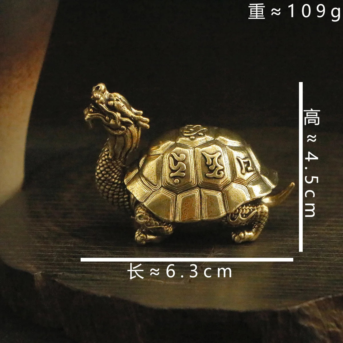 1 New Creative Dragon Turtle Incense Burner Ornaments Xuanwu Zen Office Desk Incense Seat Copper Ornaments
