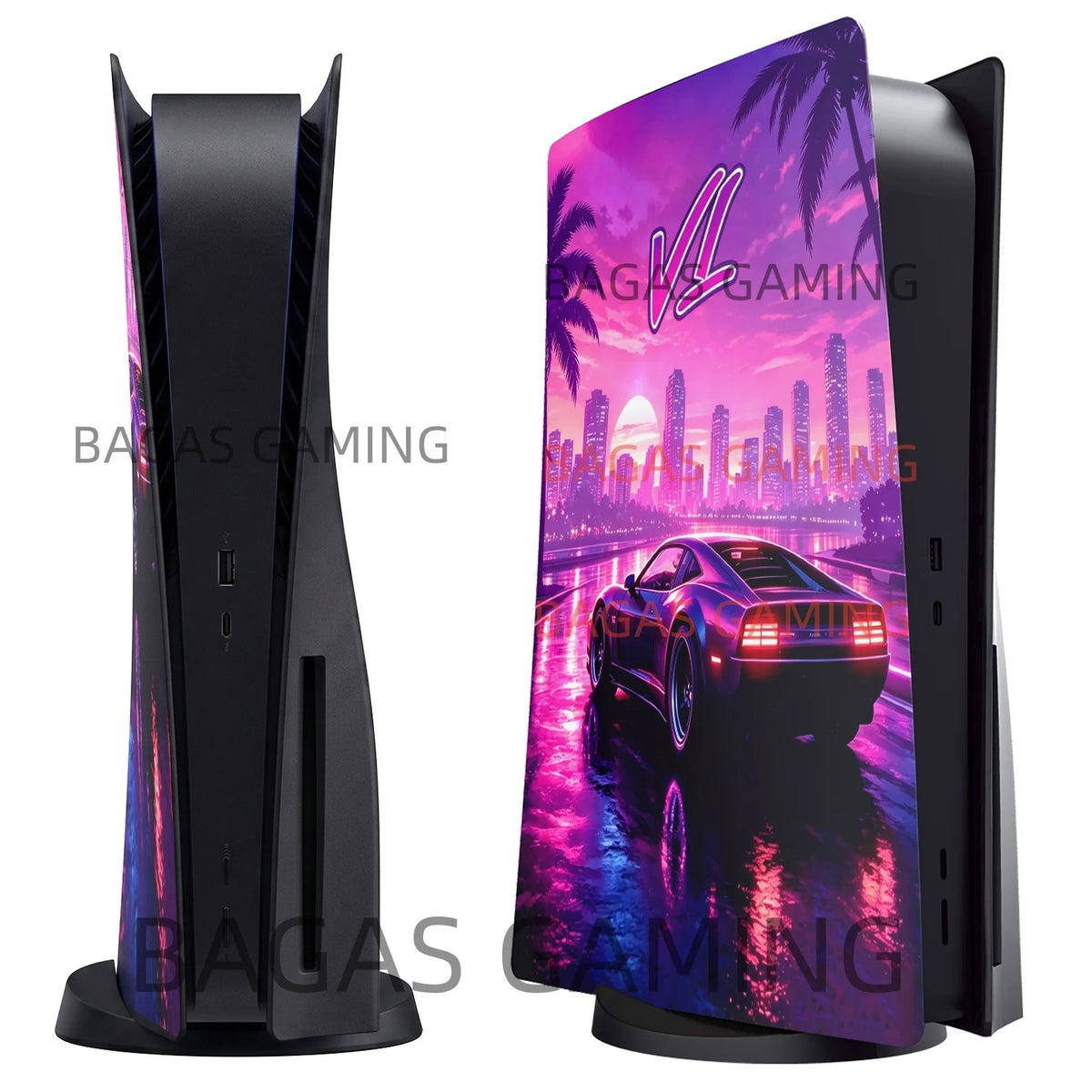 New GT Faceplate for PS5/Slim/Pro Disc Edition Anti-Scratch Case ABS Replacement Cover Skin for PS5 Console CD-ROM Accessories