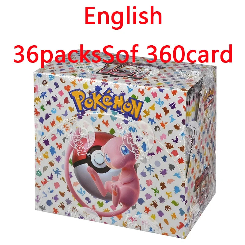 360Pcs English French Spanish Carta Karten Pokem Cards Sun Moon Evolutions Booster Box Collectible Tradiner Card for Child