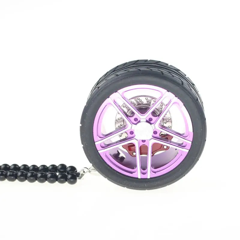 Car Mirror Rearview Pendant Auto Interior Decor Pendants Aluminum Wheel With Shock Absorber Ornament Hanging Accessories
