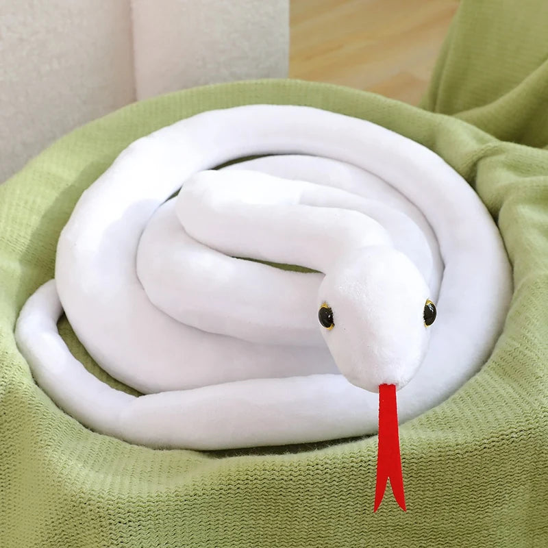 110-310cm Simulation Python Boa Plush Doll Reptile White Green Silver Black Beautiful Pattern Snake Plush Doll Home Decoration