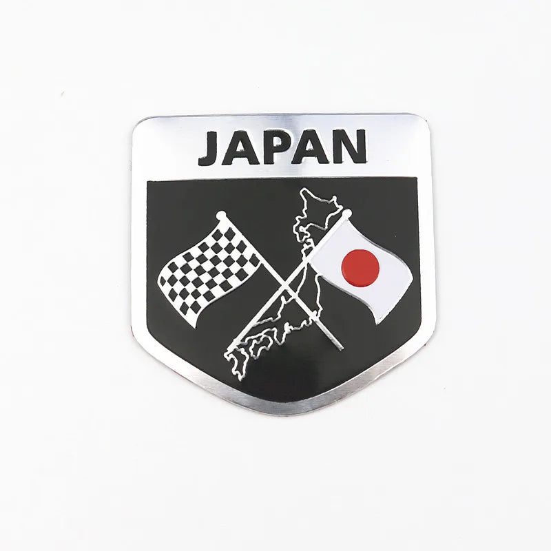 1PCS 3D aluminum car sticker for Toyota Honda Suzuki Nissan Mazda Subura Lexus
