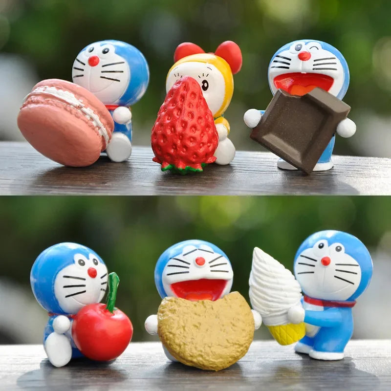 Doraemon Nobita Nobi Shizuka Minamoto Takeshi Gouda Suneo Honekawa Dorami Action Figure Toys Blue Cat Dolls Birthday Gifts Decor