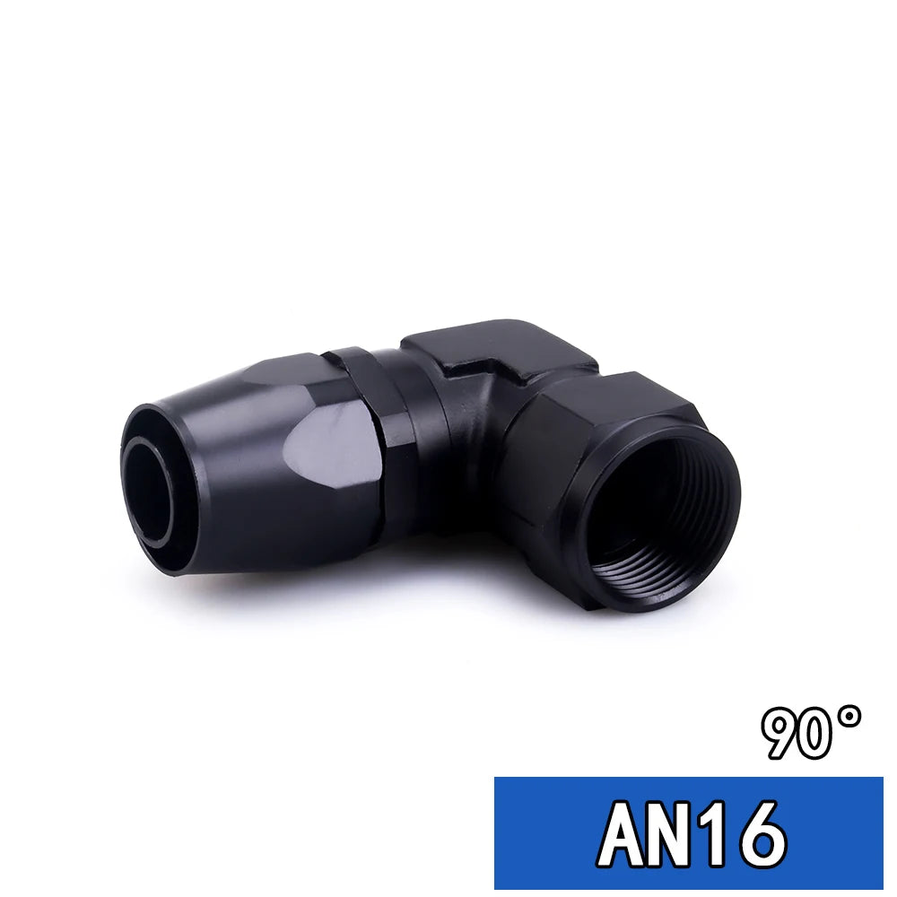 Straight 45 Degree 90 Degree Aluminum AN4 6 8 10 12 16 Forged Type Swivel Hose End Fitting Adapter Oil Cooler Fuel Line