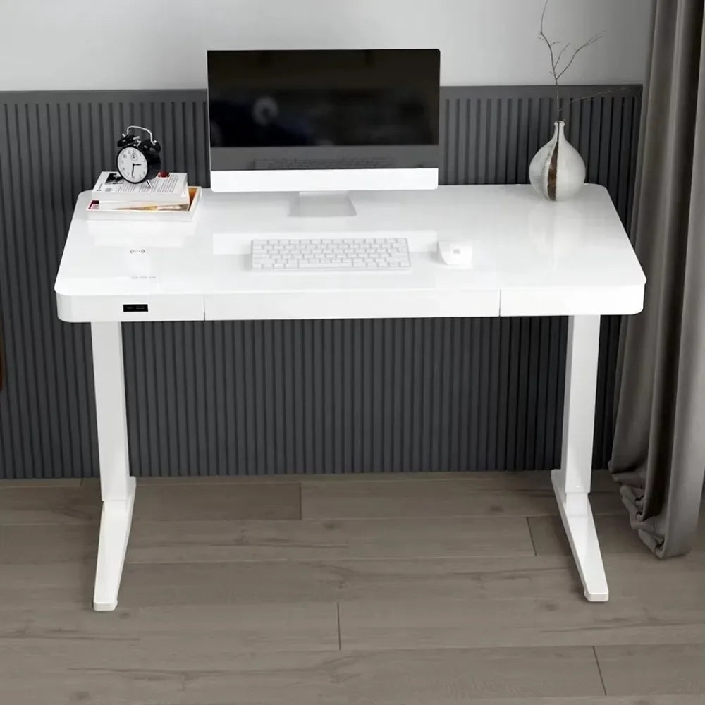 C-type computer desk electric adjustable height for modern office