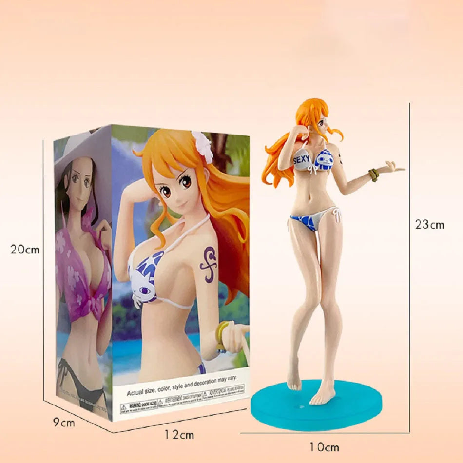 One Piece Anime Figure Nami Shirahoshi Nico Robin Nefertari D Vivi Action Model Pvc Statue Desktop Ornament Collection Toys Gift