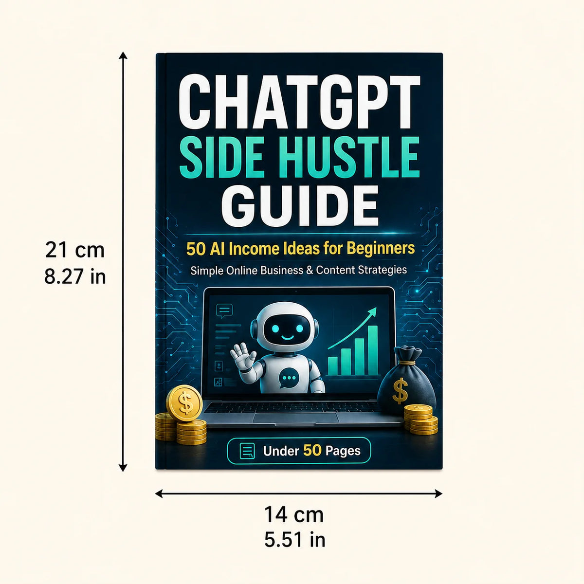 ChatGPT Side Hustle Guide 50 AI Income Ideas for Beginners Online Business Content Strategy Book Under 50 Pages