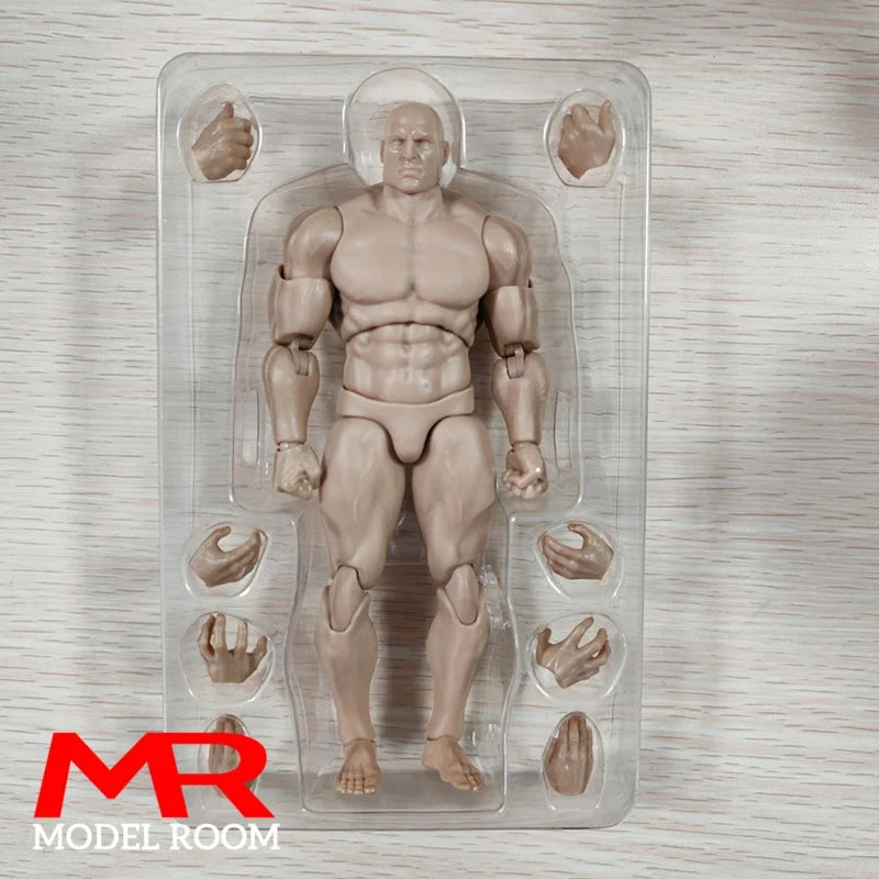 MUFF TOYS ADAM 1/12 Scale Male Strong Muscle Joint Body 6'' Super Flexible Comic Soldier Action Figure Articulated Body Doll