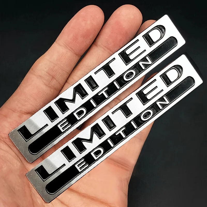 2PCS Metal Limited Edition 3D Car Body Badge Sticker Trunk Fender Emblem Decal Accessorie For Car Motorcycle Bike