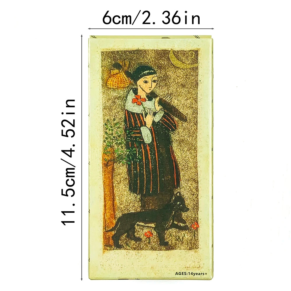 11*5.5CM Game Cards 78pcs Retro Tarot Cards Family Leisure Gathering Game Tools Cards Game ,Perfect For Divination & Gift Giving