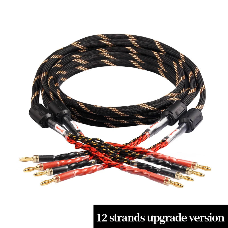 YYAUDlO One Pair Of HlFl Speaker Cables High-end Occ SpeakerCables For Hi-fi Systems And Banana Plug Speaker Cables