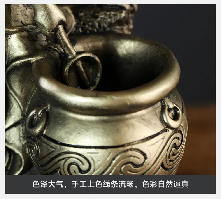 New Desktop Decoration Resin Crafts European Retro Imitation Copper Ornaments Sexy Maiden Figurine Resin Figure Sculpture Greek