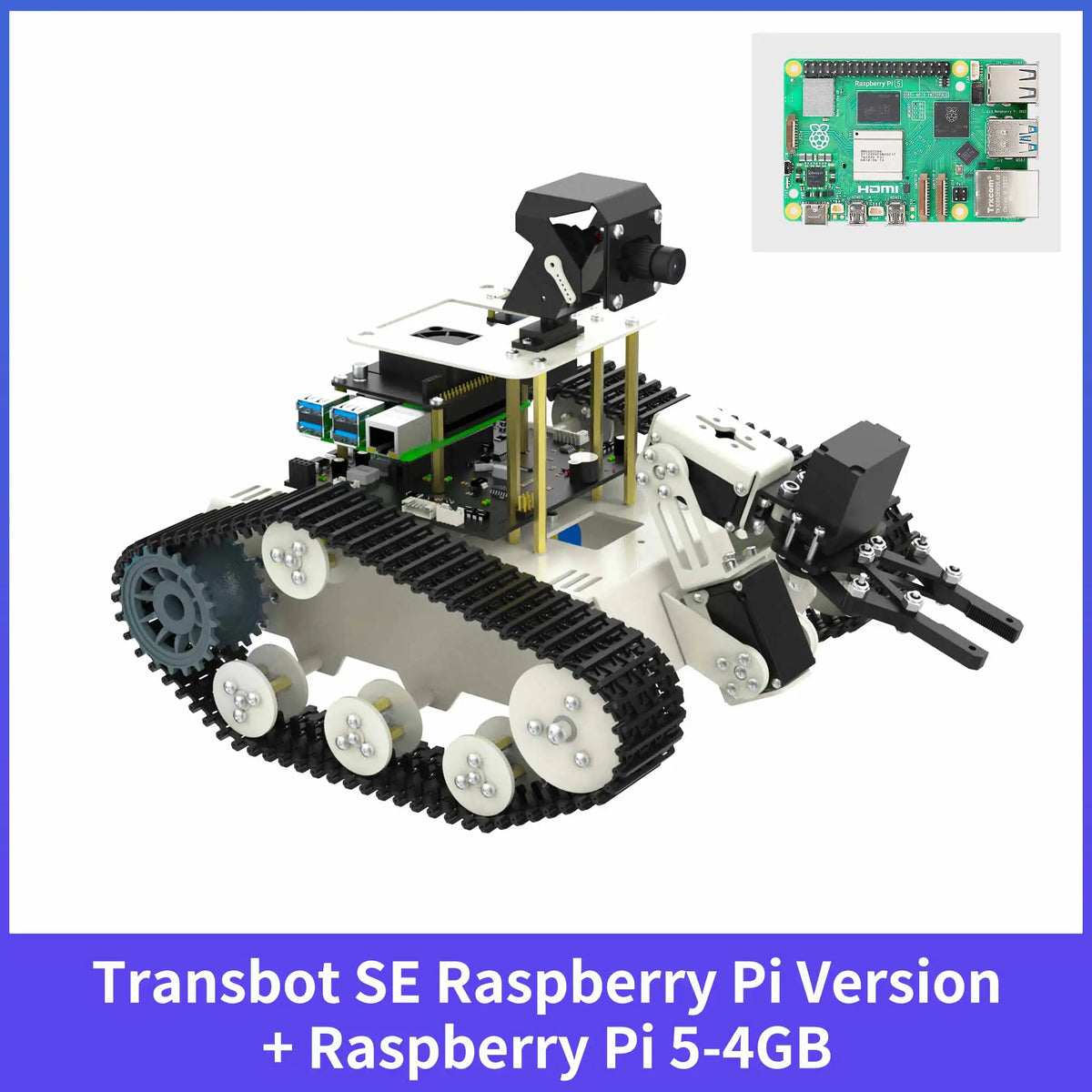 Transbot SE ROS Robot AI Vision Tank Car with 2DOF Camera PTZ Python Programing MoveIt simulation for Jetson NANO Raspberry Pi 5