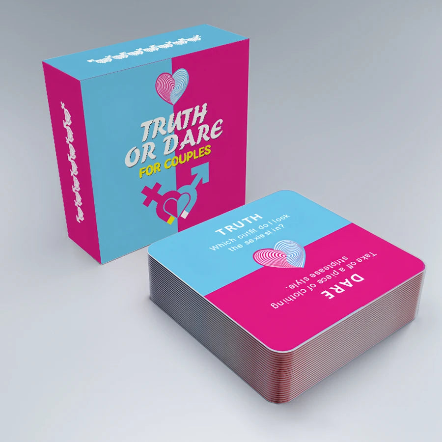 Truth or Dare Card Game, Party Entertainment Board Game, Couple's Date Night, Ideal Gift for Christmas, Valentine's Day and Anni
