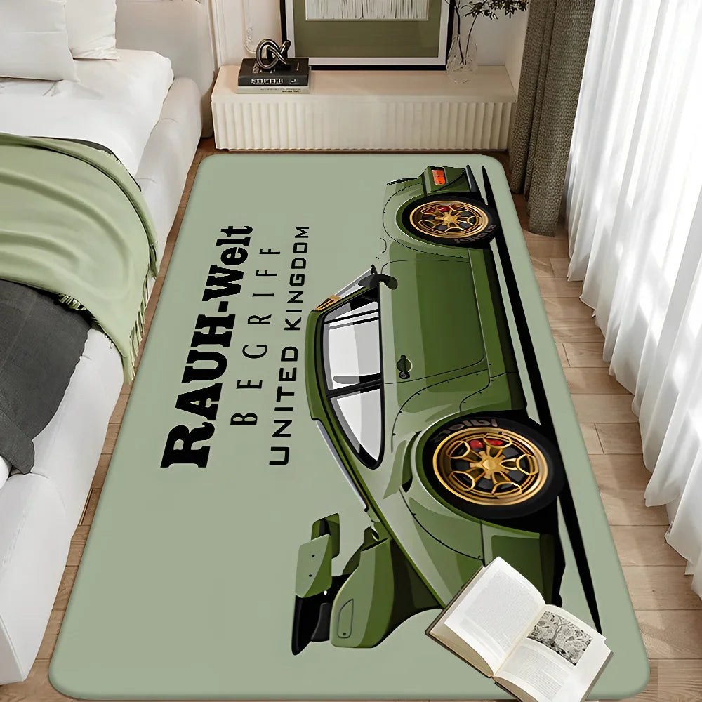 Tokyo JDM RWM Sports Car Carpet for Home Decor Floor Mat Living Room Rugs Bedroom Hallway Non-Slip Carpet Kitchen Rug Doormats