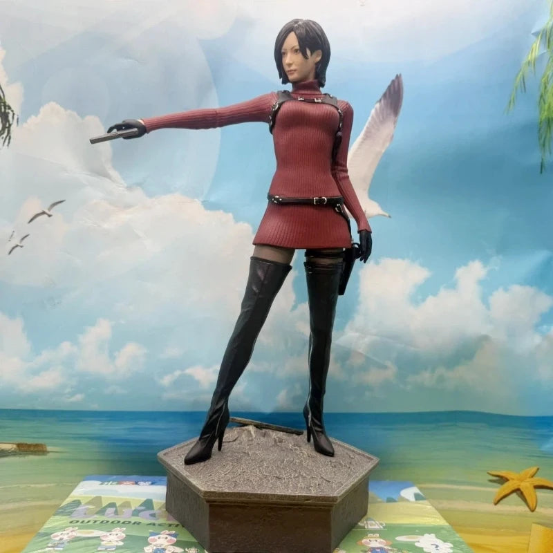 New Resident Evil Ada Wong 1/6 Scale Anime PVC Figure Red Dress Ver Zombie Hunter Collectible Statue Ornament Toy Gift In Stock