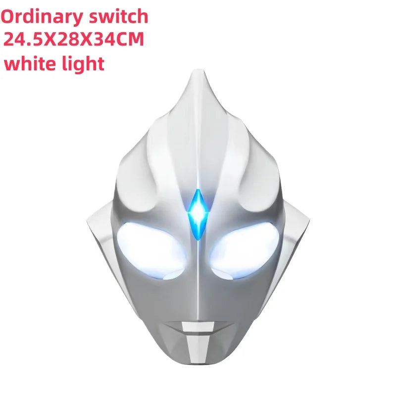 Anime Ultraman Headgear Tiga Helmet Glowing Mask Halloween Performance Cos Mask Switch Toy Adult Gift Cosplay Prop Gifts Toys