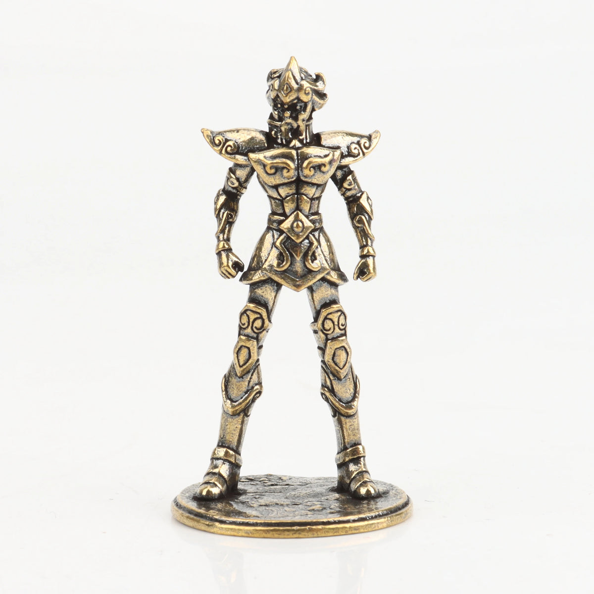 Gold Saint brass Mini Figures twelve zodiac Saint Seiya ornament cartoon model desktop decoration copper gift