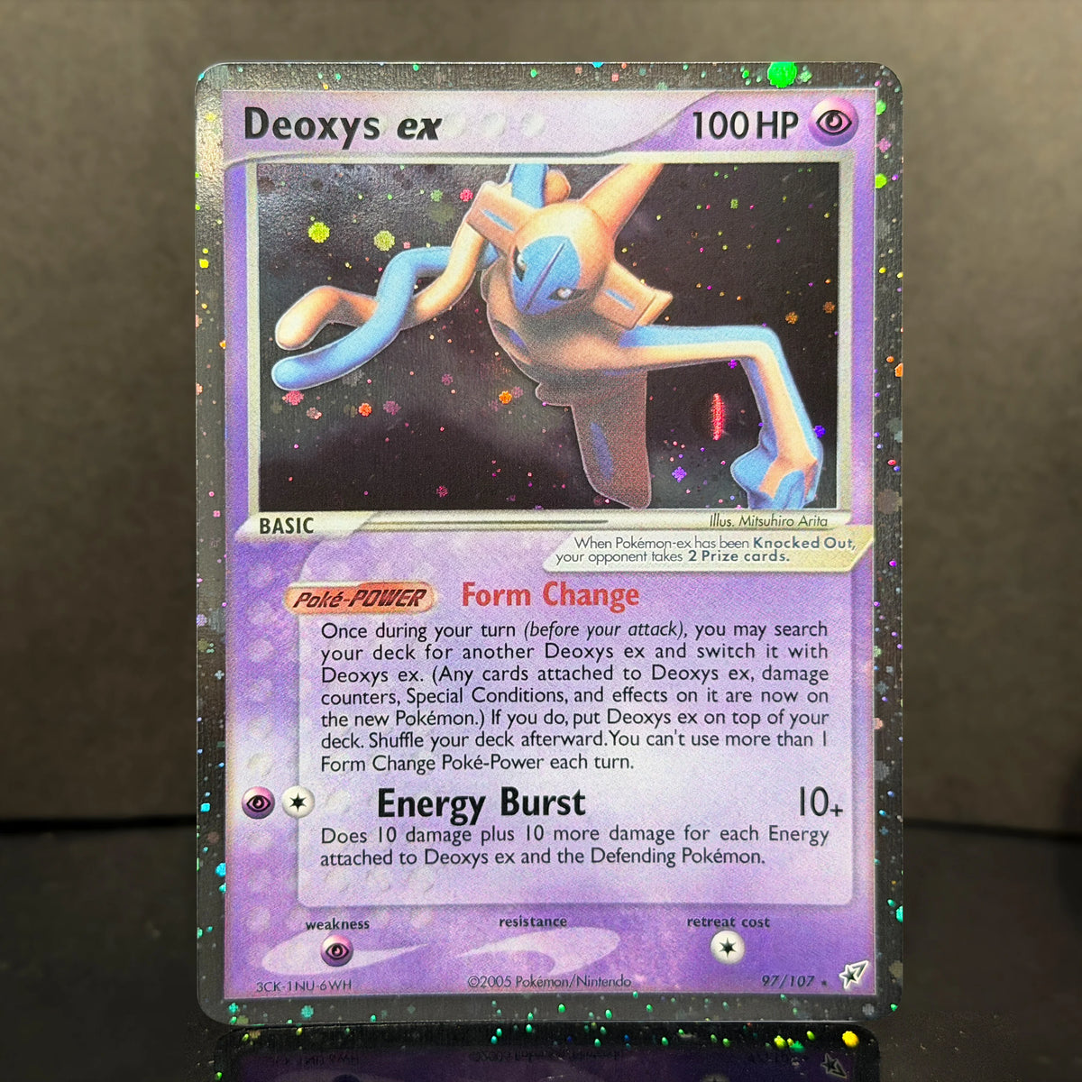 PTCG Pocket EX Deoxys Crobat Jirachi Latios Sharpedo Salamence Hariyama Deoxys Rayquaza Cosmos Holo Gold Star UR Proxy Cards