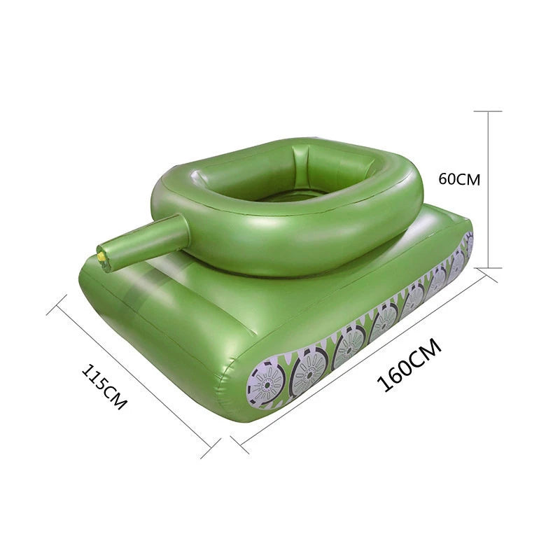 Big Size Summer Giant Tank With Watergun Inflatable Games Adults Seats Toys Floating Truck Pool Floats Water Spray Beach Party