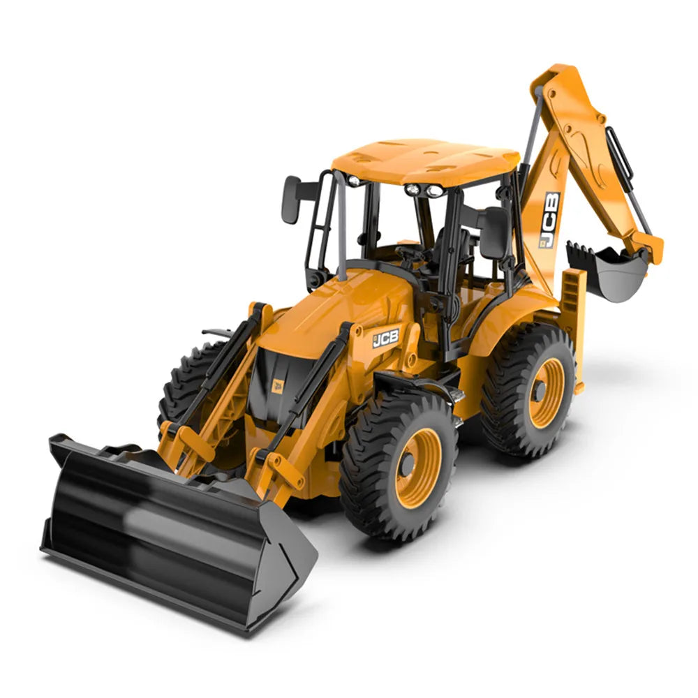 Double E E589 RC Excavator 1/20 2.4G 11CH Remote Control Cars Trucks Backhoe Loader Light Sound Construction Truck JCB Model