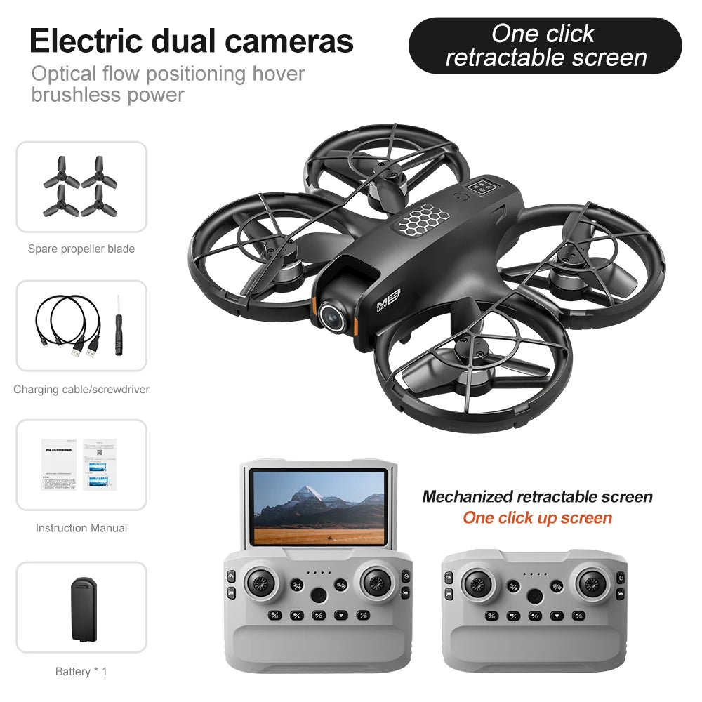 2026 New M5 Drone 8K Aerial HD Camera GPS Intelligent Obstacle Avoidance Telescopic Screen Remote Control Brushless Motor Drone