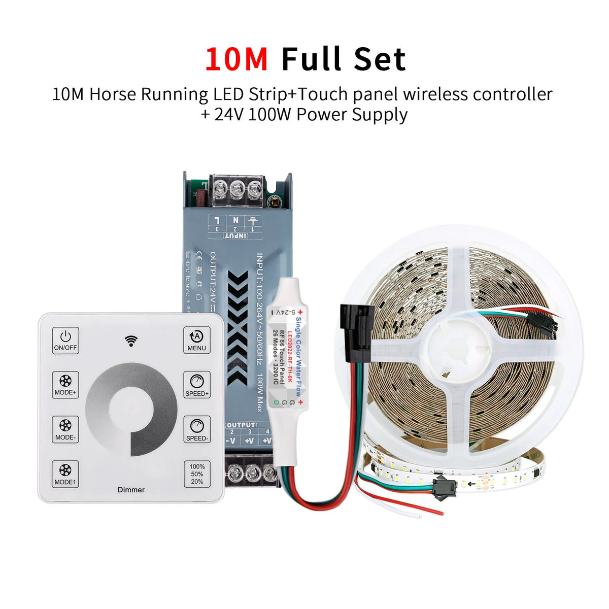 10m WS2811 Running Water Flowing LED Strip Light SMD2835 Horse Race Pixel Addressable Flexible Linear Lamp Set 120LEDs/m DC24V
